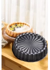 Granit Döküm Tart Turta Kalıbı Siyah 26cm