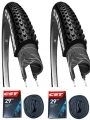 CST 29x2.10 Bisiklet Dış Lastiği JACK RABBİT Telli EPS X 2 Adet + CST İç Lastik Seti