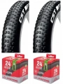 CST 24x4.00 C1752 Kum Tipi Bisiklet Dış Lastiği X 2 Adet + Chaoyang İç Lastik Seti
