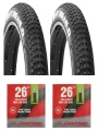 CST 26 Jant 26x4.00 C1752 Bisiklet Dış Lastiği Kum Tipi X 2 Adet + Chaoyang İç Lastik Seti