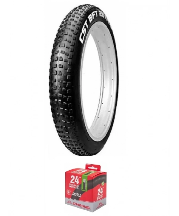 CST 24x4.00 C1752 Kum Tipi Bisiklet Dış Lastiği + Chaoyang İç Lastik Seti