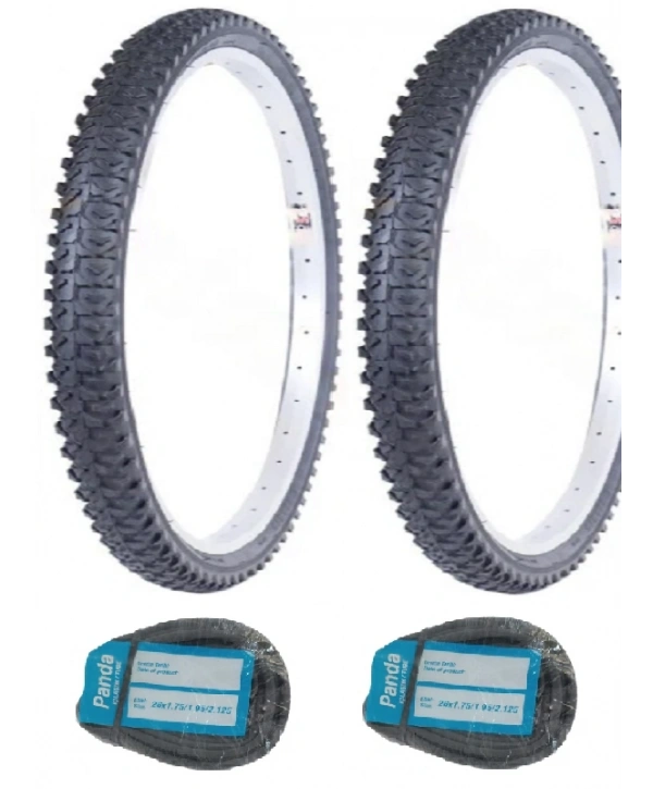 Duranta 26 Jant 26x1.95 D2630 Bisiklet Dış Lastiği Siyah X 2 Adet + Panda İç Lastik Seti