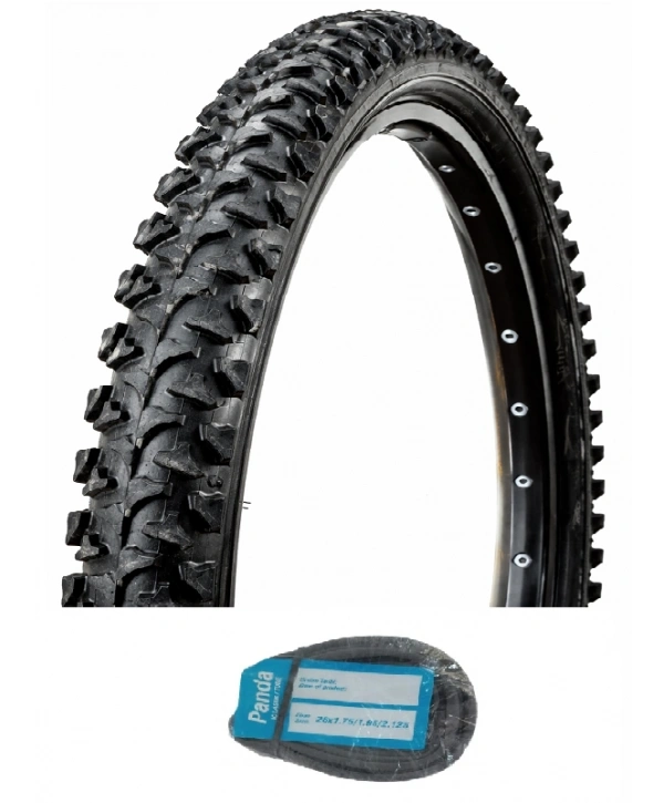 Ghauri 26 Jant 26x1.95/2.125 Tiger MTB Bisiklet Dış Lastiği + Panda İç Lastik Seti