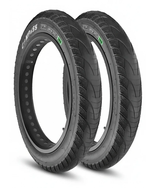 Compass 20x4.00 3 MM ZIRHLI Dayanıklı Fat Bike Bisiklet Dış Lastiği X 2 Adet