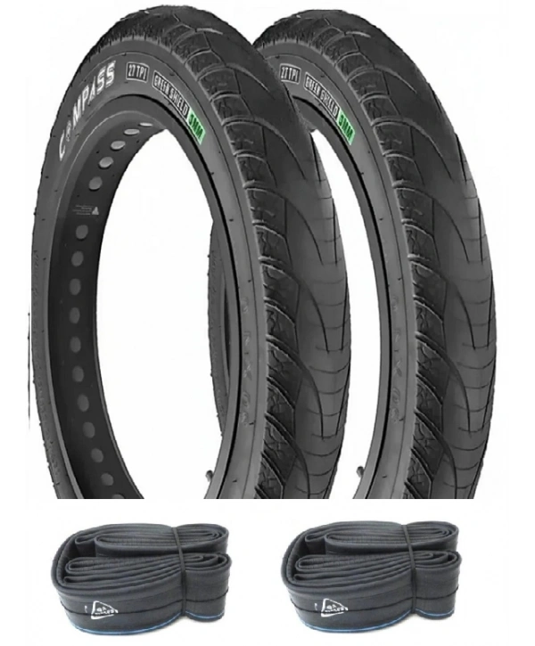 Compass 20x4.00 3 MM ZIRHLI Dayanıklı Fat Bike Bisiklet Dış Lastiği X 2 Adet + IRC Dayanıklı İç Lastik Seti