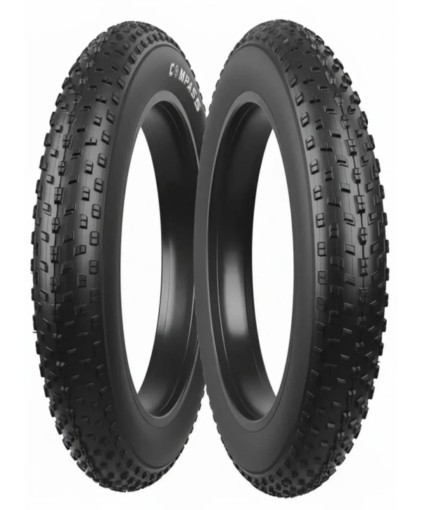 Compass 20x4.00 3 MM ZIRHLI Dişli Dayanıklı Fat Bike Bisiklet Dış Lastiği X 2 Adet