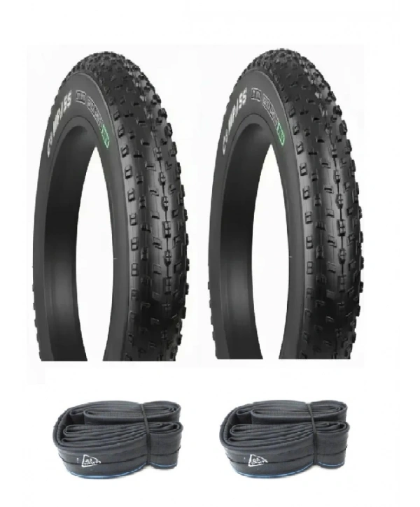 Compass 20x4.00 3 MM ZIRHLI Dişli Dayanıklı Fat Bike Bisiklet Dış Lastiği + IRC Dayanıklı İç Lastik Seti X 2 Adet