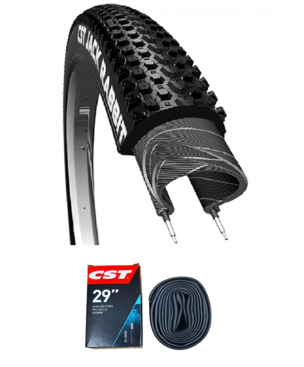 CST 29x2.10 Bisiklet Dış Lastiği JACK RABBİT Telli EPS + CST İç Lastik Seti