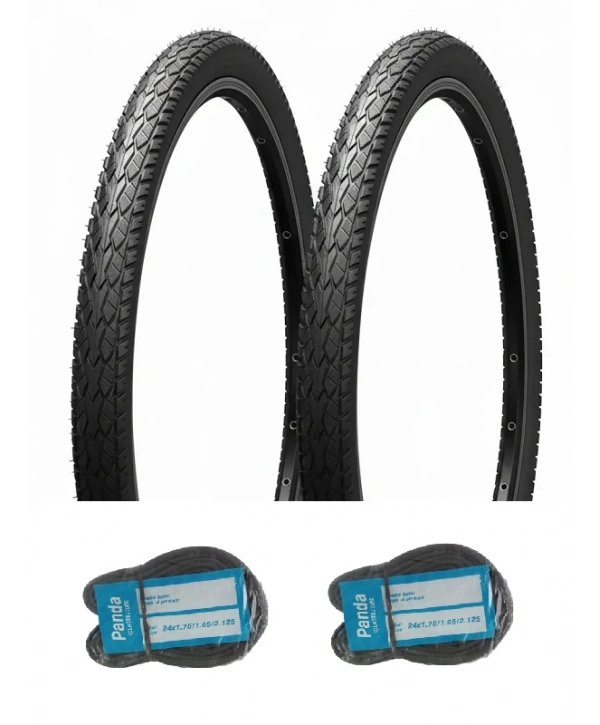 Chaoyang 24 Jant 24x1.95 H-5113 5 MM ZIRHLI Bisiklet Dış Lastiği + Panda İç Lastik Seti X 2 Adet