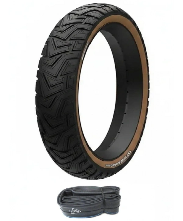 CST Ride 20x4.00 Kahverengi Yanaklı Dayanıklı Fat Bike Bisiklet Dış Lastiği + IRC Dayanıklı İç Lastik Seti