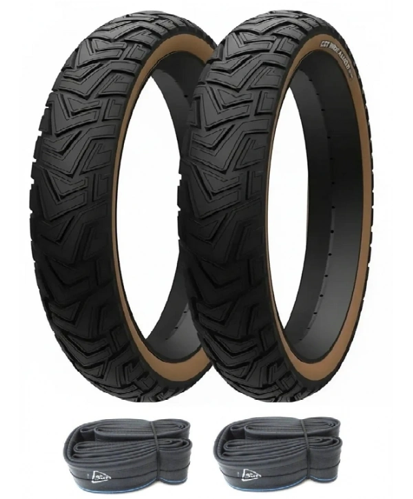 CST Ride 20x4.00 Kahverengi Yanaklı Dayanıklı Fat Bike Bisiklet Dış Lastiği X 2 Adet + IRC Dayanıklı İç Lastik Seti