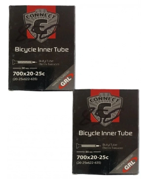 700x20-25c (20-25x622-635) FV 80 mm İnce Sibop Bisiklet İç Lastiği X 2 Adet (Kutulu)