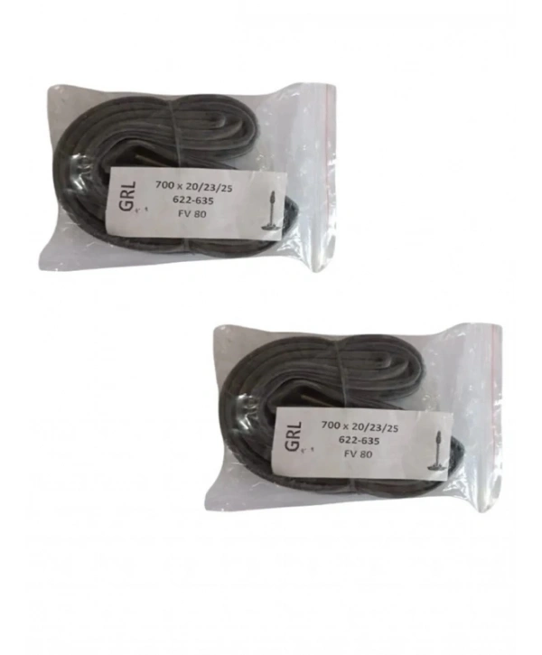 700x20 (700x23/700x25) FV 80 mm İnce Sibop Bisiklet İç Lastiği X 2 Adet