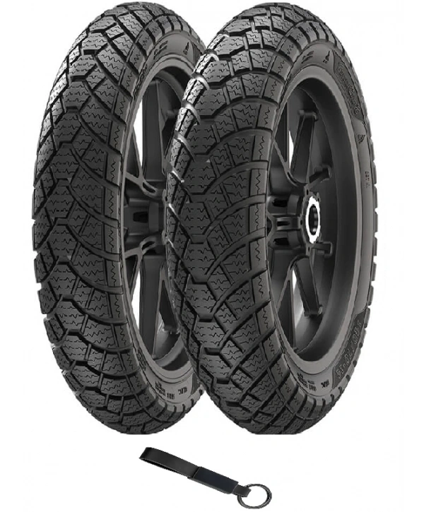 Anlas 90/90-17 ve 110/80-17 SC500-KIŞLIK (2025) TVS APACHE RTR200 Ön ve Arka Lastik Seti + Olgun Motor Anahtarlık