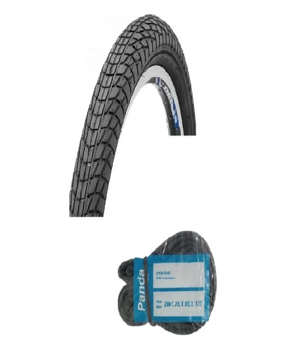 Chaoyang 20 Jant 20x1.75 (47-406) Bisiklet Dış Lastiği Yol Tipi H-537 + Panda İç Lastik Seti