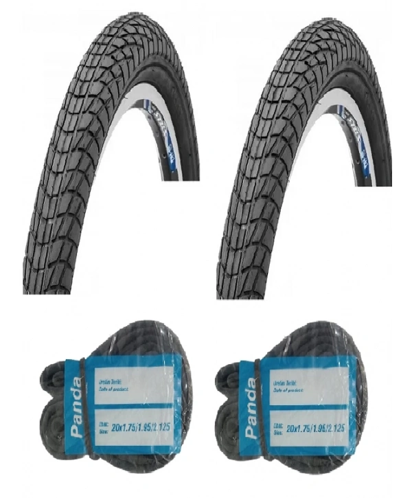 Chaoyang 20 Jant 20x1.75 (47-406) Bisiklet Dış Lastiği Yol Tipi H-537 X 2 Adet + Panda İç Lastik Seti