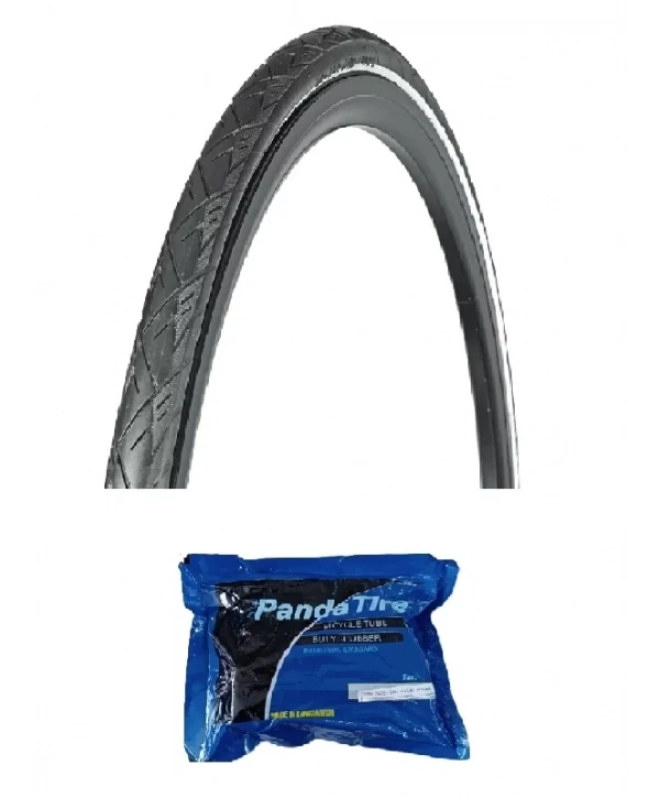 Chaoyang 28 Jant 28x1.50 (700x38C) (40-622) 6 mm Zırhlı Reflektörlü H-489 Bisiklet Dış Lastiği + Plus Panda İç Lastik Seti