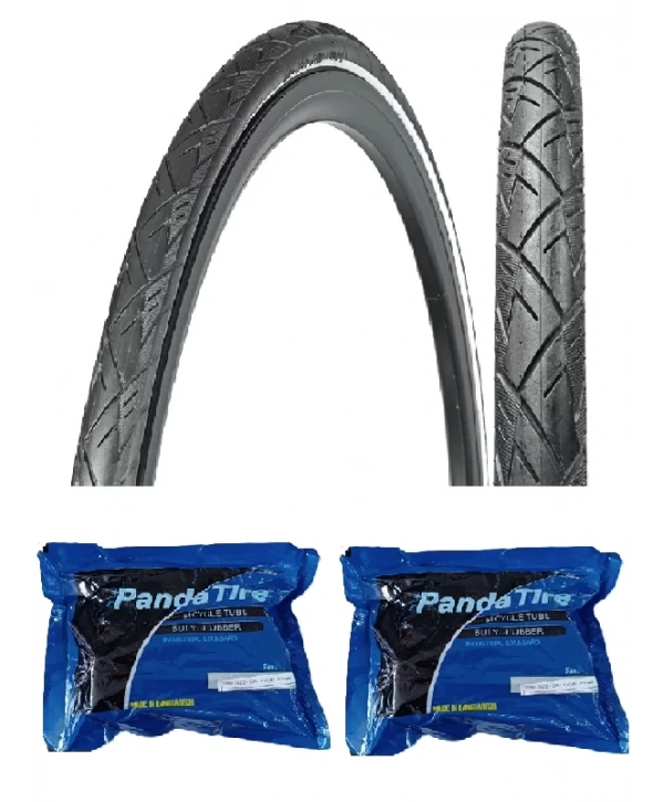 Chaoyang 28 Jant 28x1.50 (700x38C) (40-622) 6 mm Zırhlı Reflektörlü H-489 Bisiklet Dış Lastiği X 2 Adet + Plus Panda İç Lastik Seti