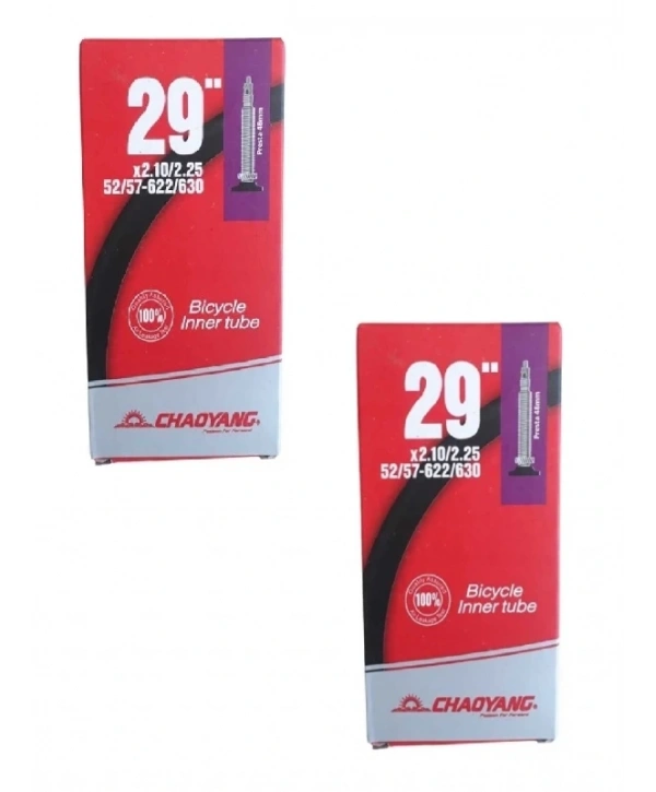Chaoyang 29 Jant 29x2.10/2.25 (622-630) Bisiklet İç Lastiği AV 48 mm Kalın Motor Sibop X 2 Adet Kutulu