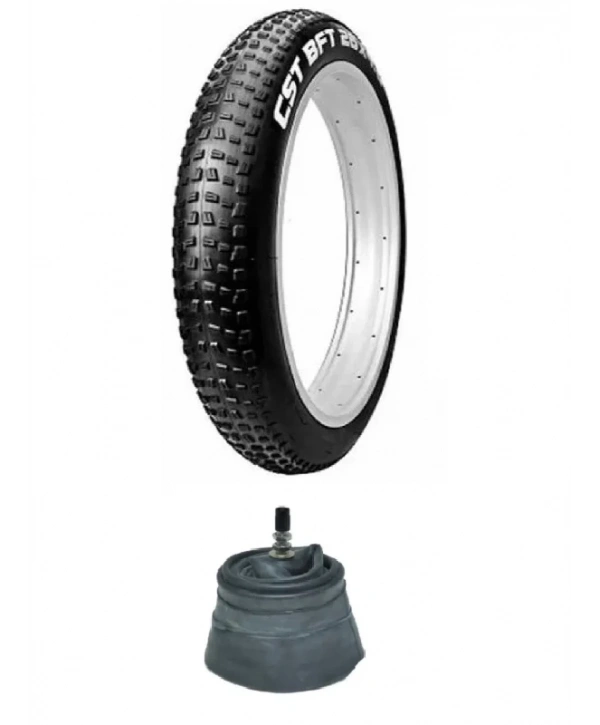 CST 20 Jant 20x4.0 (100-406) Fat Bike Dış Lastiği BFT C1752 + Anlas İç Lastik Seti
