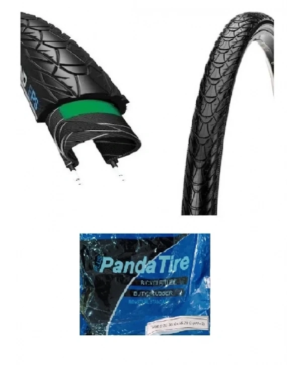 CST 27.5 Jant 27.5x1.75 Bisiklet Dış Lastiği Zırhlı (Telli) C1698N Allround + Plus Panda İç Lastik Seti