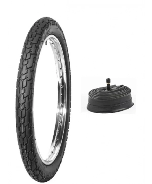 Diamond 16 Jant 3.00-16 Tube Type (İç Lastikli) 6PR (6 Kat) R (Arka) Motosiklet Dış Lastiği + KRT İç Lastik Seti