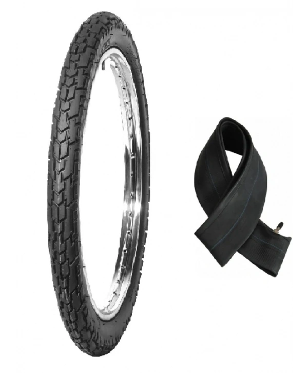 Diamond 18 Jant 3.00-18 Tube Type (İç Lastikli) 6PR (6 Kat) Altis Motosiklet Dış Lastiği + KRT İç Lastik Seti