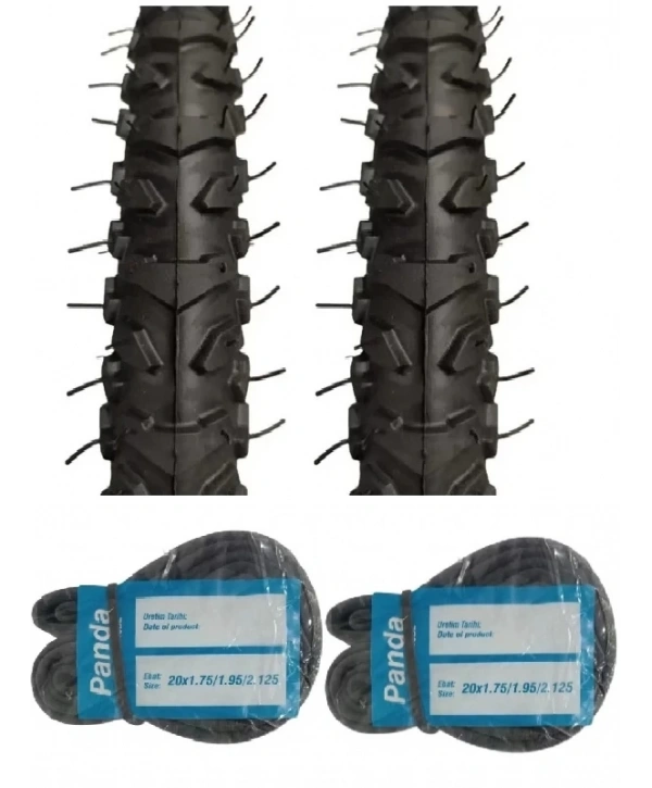 Diamond 20 Jant 20x1.95 Bisiklet Dış Lastiği MB7 (Vesper) X 2 Adet + Panda İç Lastik Seti