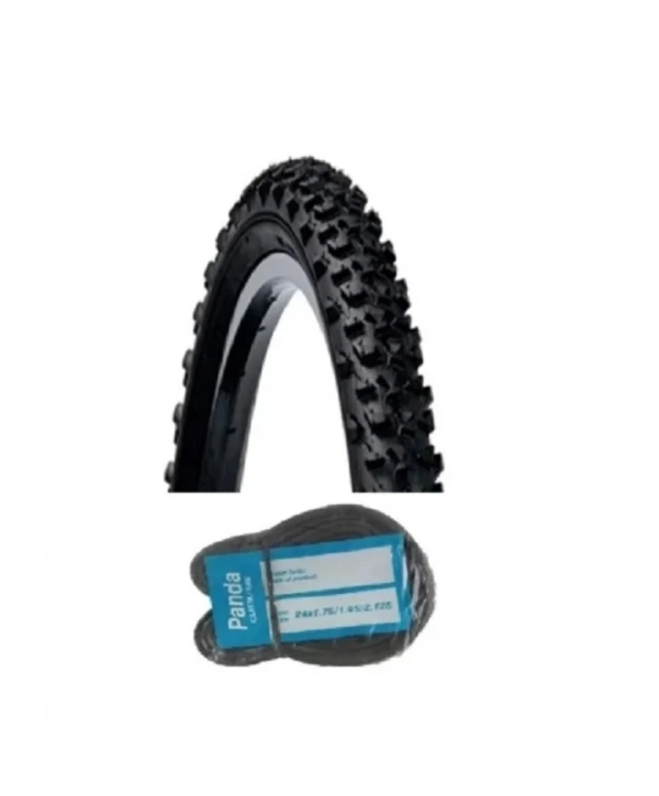Diamond 24 Jant 24x1.95/2.00 Bisiklet Dış Lastiği Kalın Tırnak MB50 + Panda İç Lastik Seti