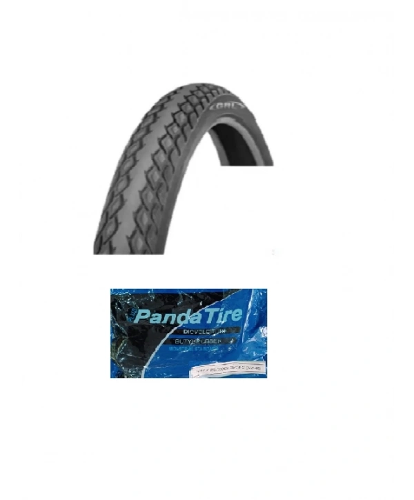 GRL 28 Jant 28x1.40 (700x35C) (37-622) 1 mm Zırhlı Reflektörlü 7041 Bisiklet Dış Lastiği + Plus Panda İç Lastik Seti