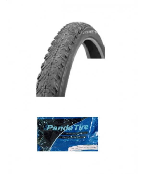GRL 28 Jant 28x1.50 (700x38) (40-622) 1 mm Zırhlı Beyaz Yanak 1171 Bisiklet Dış Lastiği + Plus Panda İç Lastik Seti