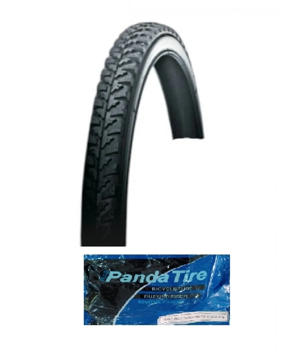 GRL 28 Jant 28x1.75 (700x45) 3 mm Zırhlı 2651 Bisiklet Dış Lastiği + Plus Panda İç Lastik Seti