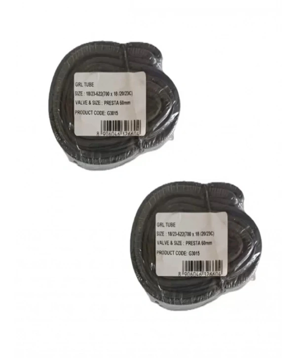Grl 700x18 (700x20/23c) (18/23-622) FV 80 mm İnce Subap Bisiklet İç Lastiği X 2 Adet