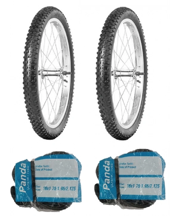IRC 16 Jant 16x1.95 MY-001 Bisiklet Dış Lastiği X 2 Adet + Panda İç Lastik Seti