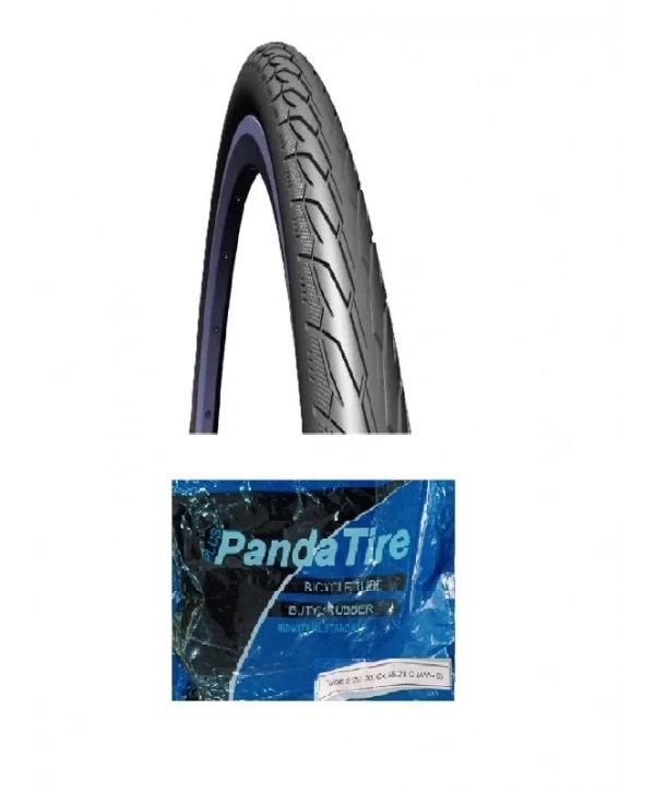 Mitas 28 Jant 28x1.60 (700x40C) (42-622) Hook Antipunctre V69 (Patlamaya Dirençli) + Plus Panda İç Lastik Seti