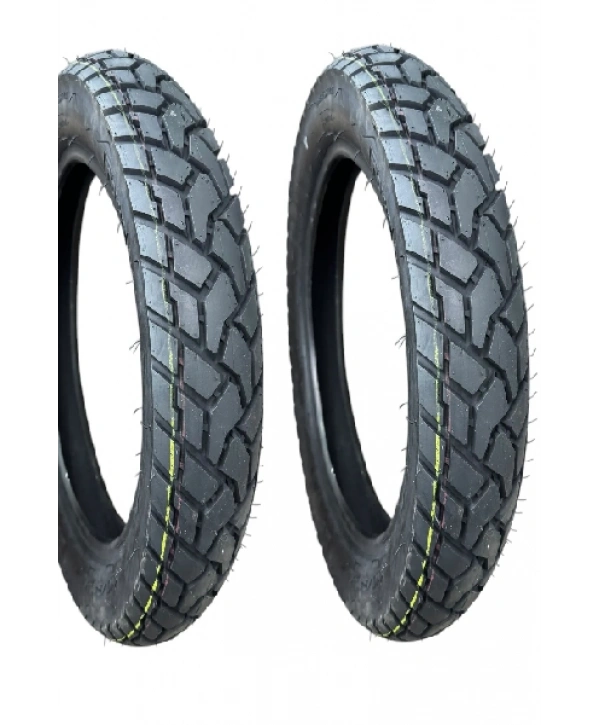 Motto 16 Jant 110/90x16 Tubeless (Dublex) 6PR (6 Kat) Pro Road Motosiklet Dış Lastiği Siyah X 2 Adet