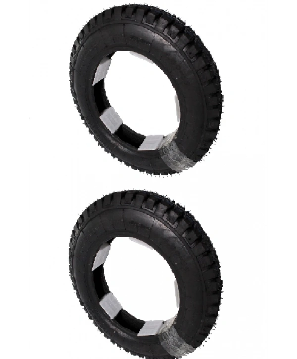 PK 12 Jant 4.00x12 Tubeless (Dublex) E-236 Elektrikli Römork Dış Lastiği Siyah X 2 Adet