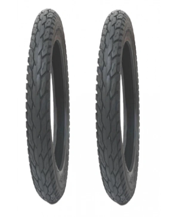 PK 16 Jant 16x3.00 Tubeless (Dublex) E-102 Elektrikli Bisiklet Dış Lastiği Siyah X 2 Adet