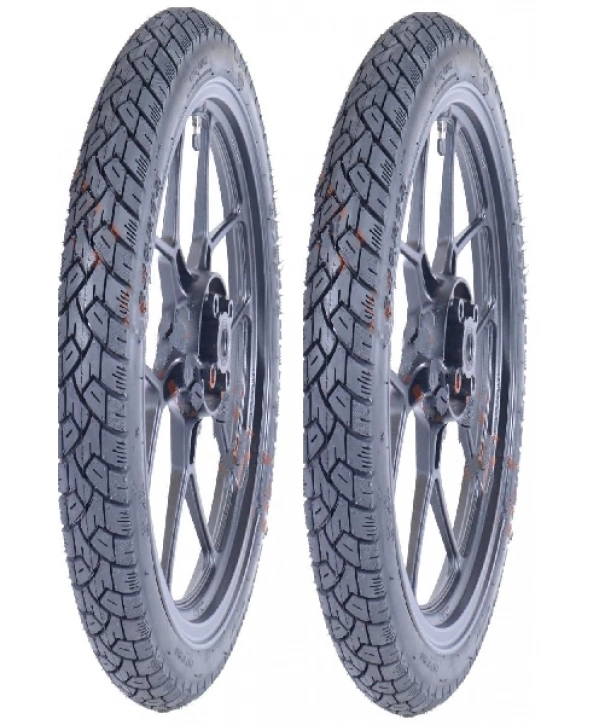 PK 18 Jant 2.75x18 Tubeless (Dublex) 6PR (6 Kat) Sportage Motosiklet Dış Lastiği Siyah X 2 Adet