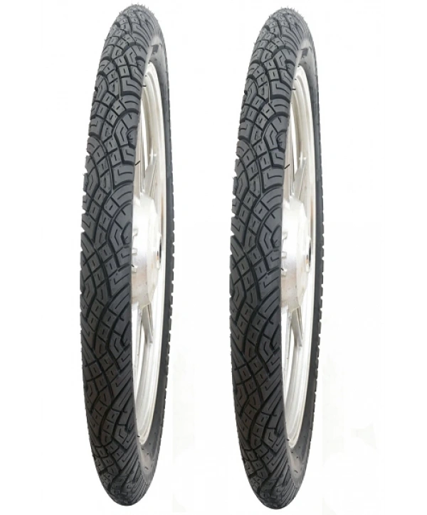 PK 18 Jant 90/90x18 Tubeless (Dublex) 6PR (6 Kat) Zoom Motosiklet Dış Lastiği Siyah X 2 Adet