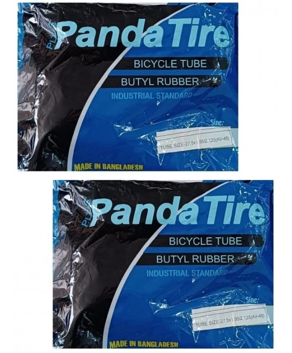 Plus Panda 27.5 Jant 27.5x1.95 - 27.5x2.125 Bisiklet İç Lastiği AV 48 mm Motor Sibop X 2 Adet