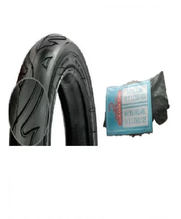 RFL 14 Jant 14x2.125 (57-254) Bisiklet Dış Lastiği D1466 + Duranta İç Lastik Seti