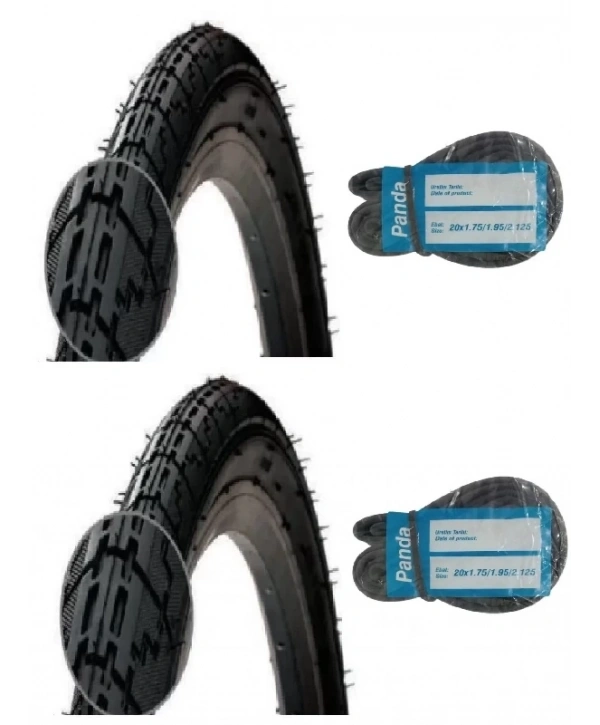 RFL 20 Jant 20x1.75 (47-406) Bisiklet Dış Lastiği D2059 X 2 Adet + Panda İç Lastik Seti