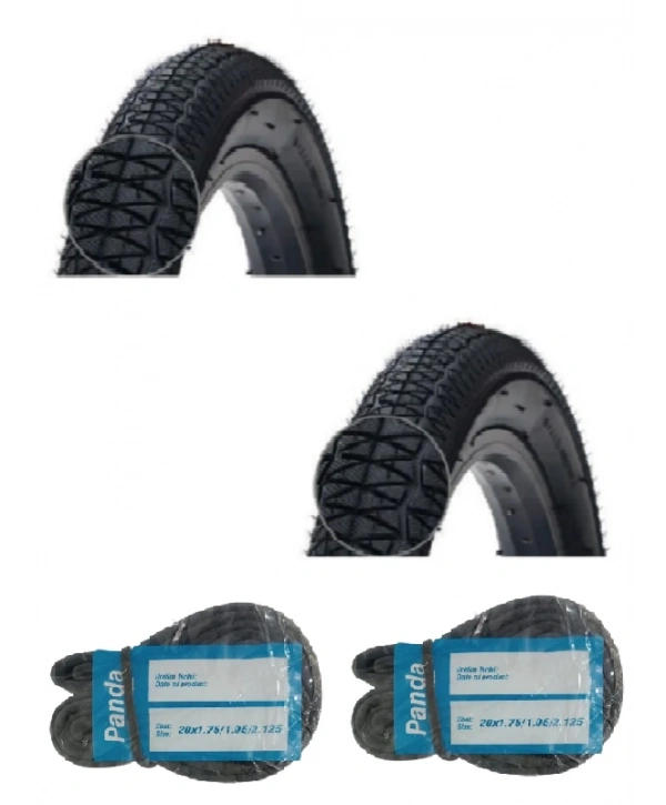 RFL 20 Jant 20x2.125 (57-406) BMX Akrobasi Bisiklet Dış Lastiği D2071 X 2 Adet + Panda İç Lastik Seti (2026)