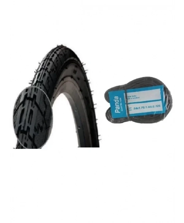 RFL 24 Jant 24x1.75 (47-507) Bisiklet Dış Lastiği D2459 + Panda İç Lastik Seti