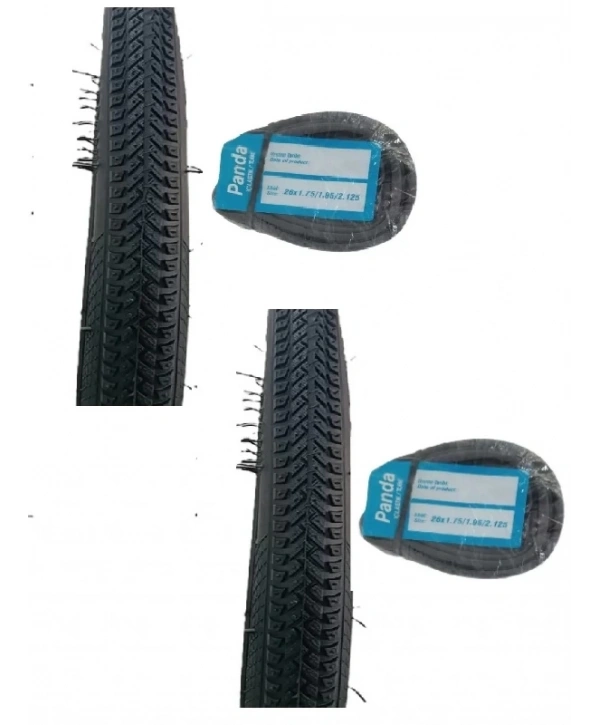 RFL 26 Jant 26x1.1/2 (40-584) Bisiklet Dış Lastiği DC102 X 2 Adet + Panda İç Lastik Seti