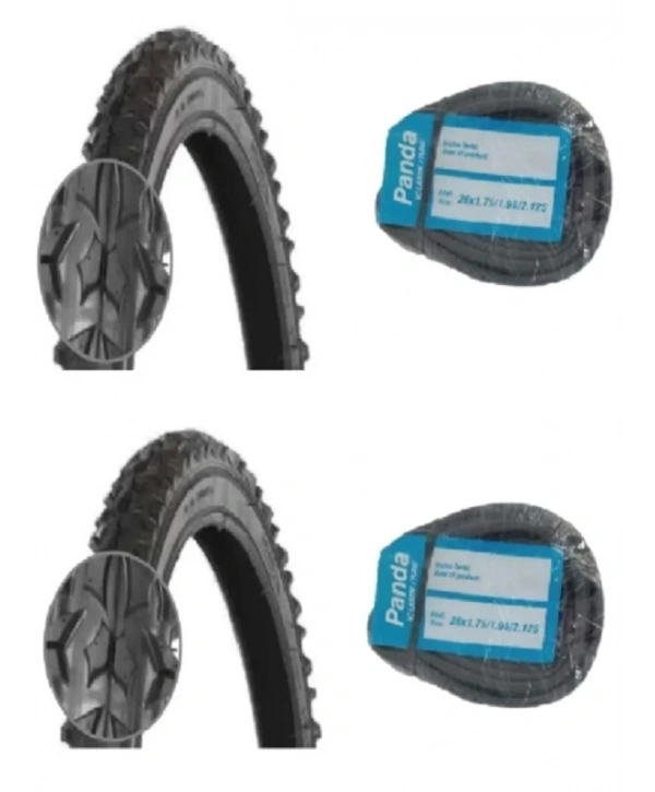 RFL 26 Jant 26x1.95/2.00 (52-559) Bisiklet Dış Lastiği D2619 X 2 Adet + Panda İç Lastik Seti