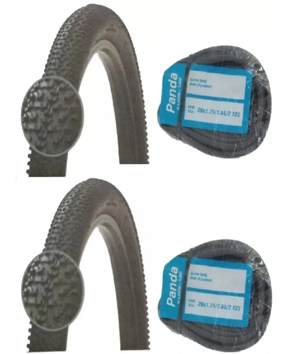 RFL 26 Jant 26x2.125 (56-559) Bisiklet Dış Lastiği D2655 X 2 Adet + Panda İç Lastik Seti