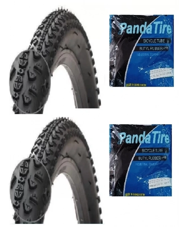 RFL 27 Jant 27,5x2.10 (54-584) Bisiklet Dış Lastiği D27568 X 2 Adet + Plus Panda İç Lastik Seti