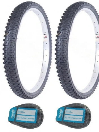 Duranta 26 Jant 26x1.95 D2630 Bisiklet Dış Lastiği Siyah X 2 Adet + Panda İç Lastik Seti